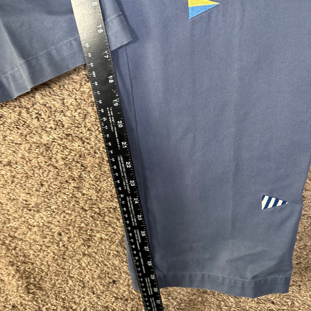 Vineyard Vines Men Nautical Flag Chino Pants‎ Blue Size 35x30 Preppy - Picture 4 of 8